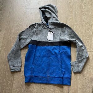 Univibe color-block zip-up hoodie